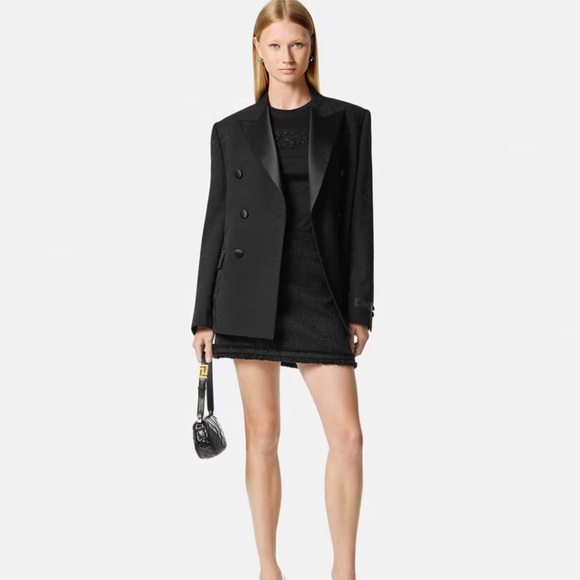 NEW VERSACE CRYSTAL LOGO T-SHIRT BLACK - Picture 8 of 13